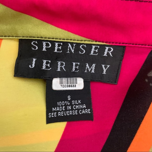Spenser Jeremy vintage 70’s retro silk waist tie top - Picture 7 of 8